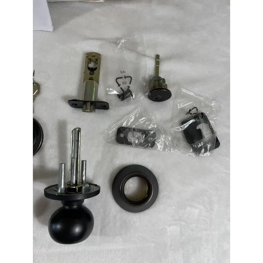 Amazon Basics‎ Exterior Door Knob Lock & Deadbolt Oil Rubbed Coastal Bronze